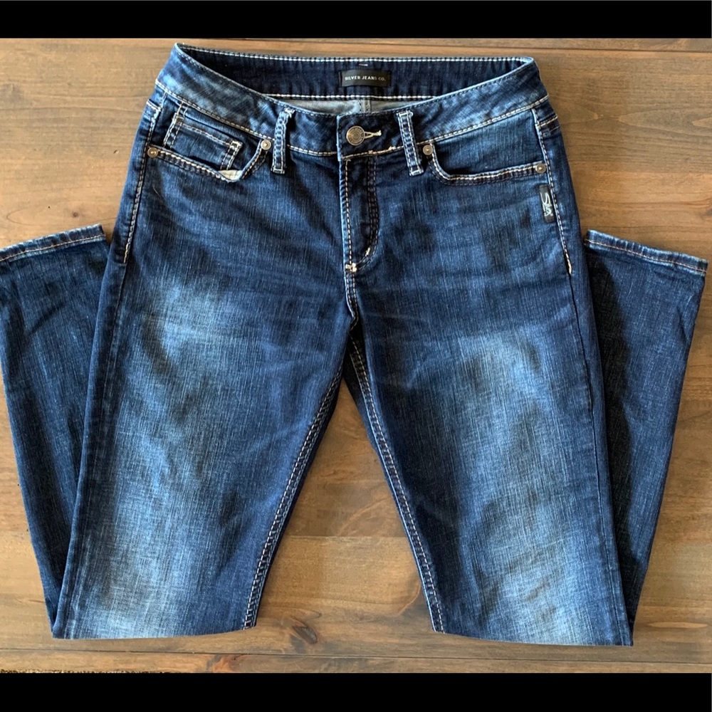 Silver skinny jeans